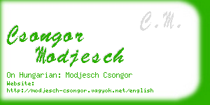csongor modjesch business card